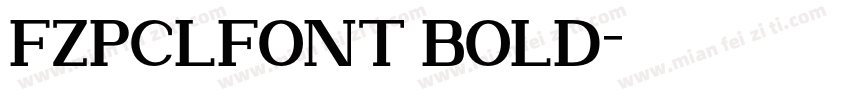 FZPCLFONT BOLD字体转换